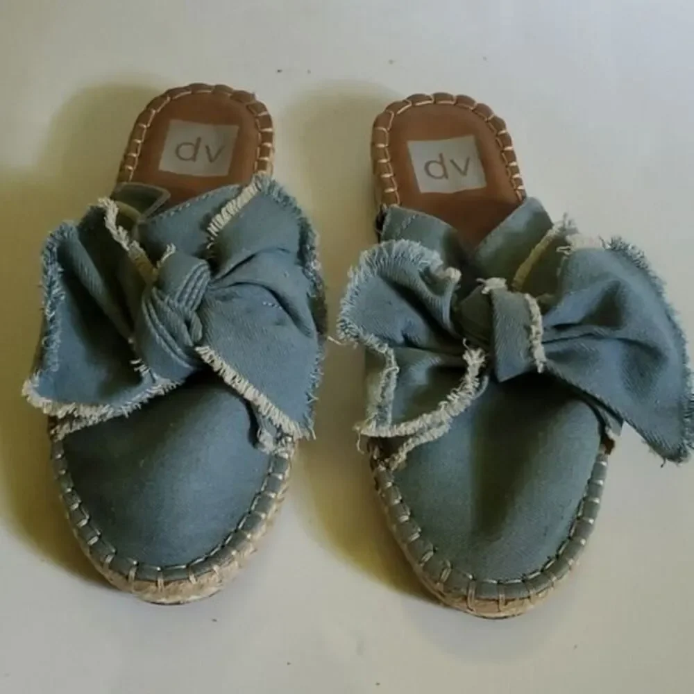 DV by Dolce Vita Espadrilles Sandals Blue Denim SHOES Women's Size 6 WOMAN'S